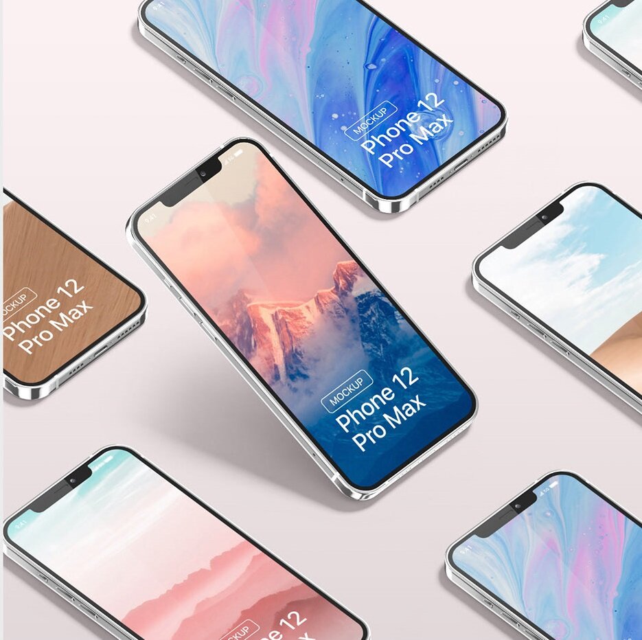Learn how to create a vector mockup of the newest iphone using gradient, gradient mesh and 3d effects in adobe illustrator! Free Isometric Iphone 12 Pro Max Mockup Psd Template