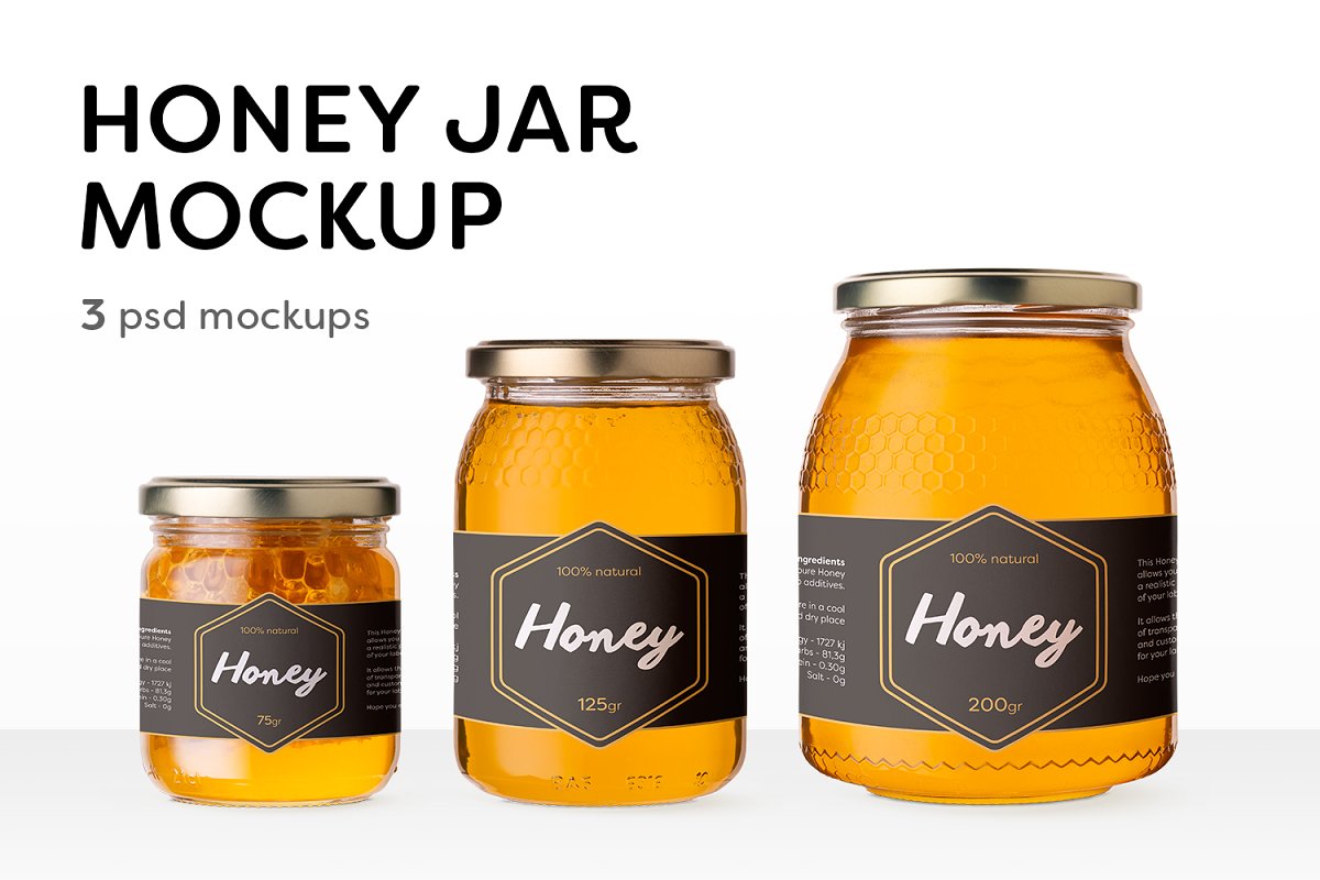 We all the know the moment when you get down to “that last bit” of honey in a jar. 145 Best Honey Jar Mockup Templates Free Premium