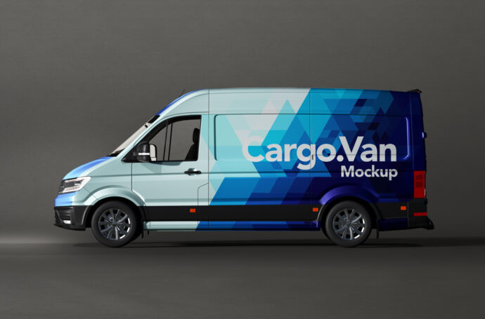 37+ Download Delivery Truck Mockup Free Psd PSD