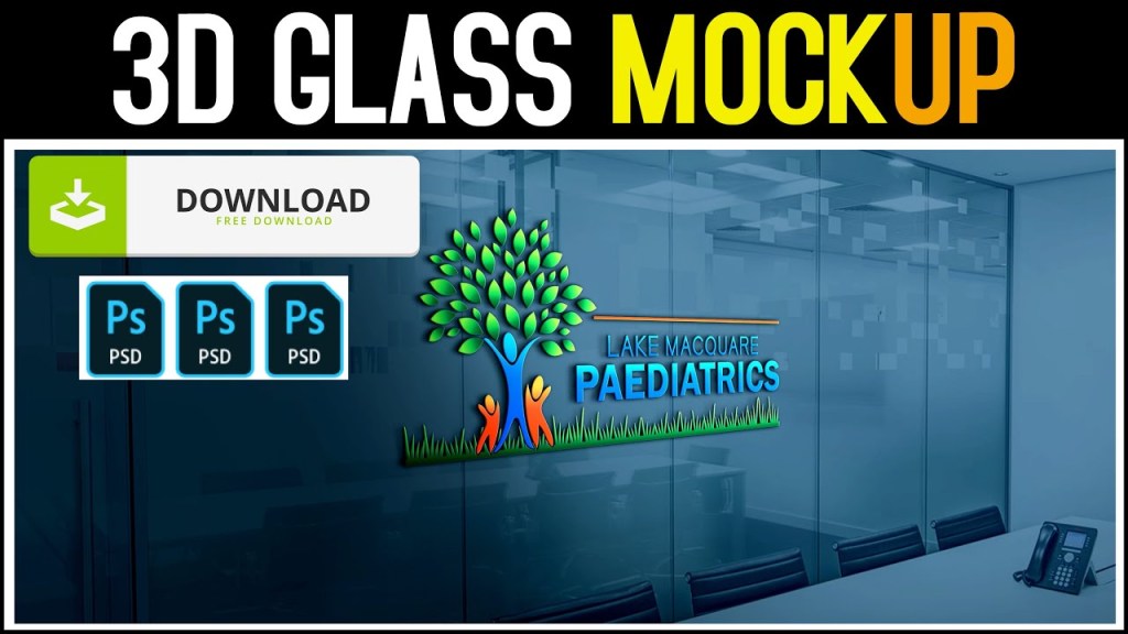 24+ Download 3D Glass Mockup&nbsp;PSD