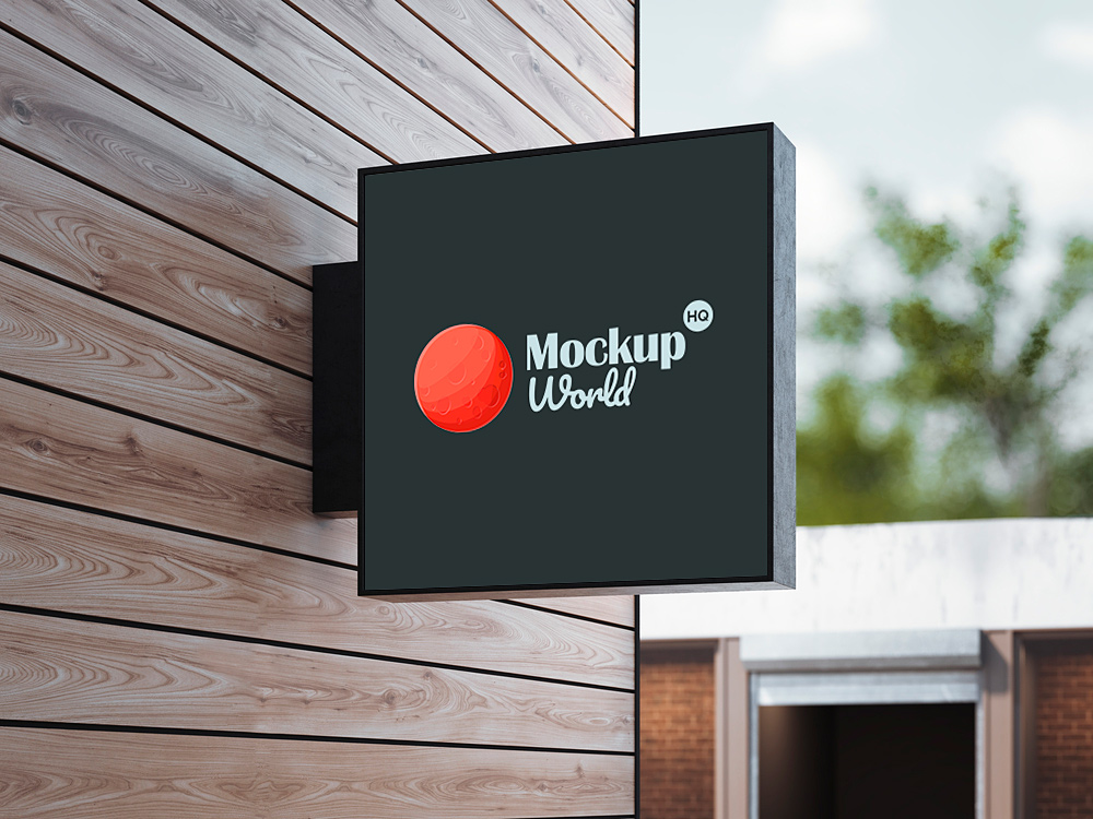 24+ Download Hanging Wall Sign Mockup Free PSD