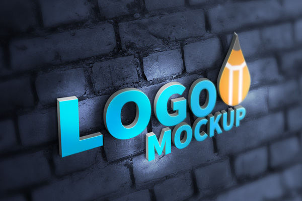 11+ Download 3D Logo Mockup File Free PSD